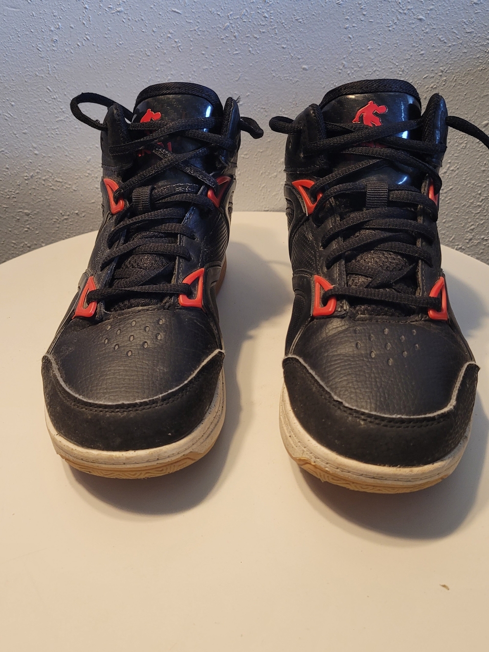 And1 Black Sneakers with Red Accents - Kids High Top
